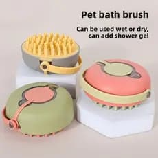 Produtos para cuidados com os cabelos de animais de estimação Escova de massagem para banho de cães e gatos pode adicion
