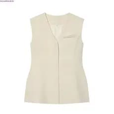 Moda feminina estilo europeu americano com decote em V colete Slim Fit2712570