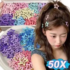 10/50 Pçs Colorido Kawaii Estrela Presilhas Y2K Doce Meninas BB Sólida Grampos De Cabelo Metal Snap Clip Headdress Jóias