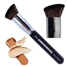 Pincel Kabuki Angular Macrilan B148 Profissional para Base e Contorno – Cerdas Macias Alta Cobertura