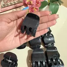 Kit 12 Presilhas Piranha Grande para Cabelo Alta Fixação Mola Reforçada Preto ou Transparente