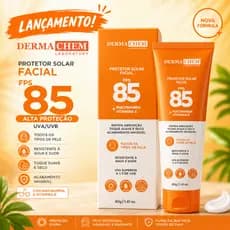 🔥LANÇAMENTO - Protetor Solar Facial FPS 85 Dermachem Toque Seco Oil Free Niacinamida Vitamina E Alta Proteção 40g