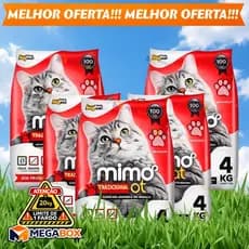 Kit 5 Areia Sanitária Higiênica Argila Natural para Gatos Grãos Médios Tradicional 20 kg Mimo Cat
