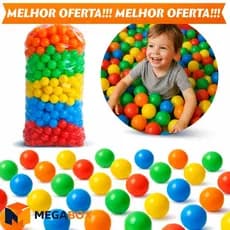 Saco 100 Bolinhas Coloridas Piscina Infantil Bola de Brinquedo Não Amassam Resistente