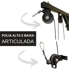 Mono Cross Over Polias Articuladas Puxada Alta Baixa Treino Musculação Fitness Força Resistência