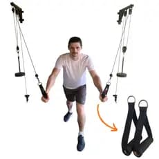 Cross Over Duplo Profissional Fitness Parede Puxadas Articuladas Alta Baixa Força Saúde Resistente