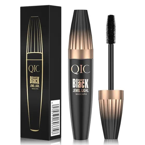 [Estoque pronto] QIC Qinicai Plumping 4D Mascara Longo Grosso Curling Não Mancha Rímel À Prova D 'Água Maquiagem WJG