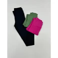 Kit com 3 Calças Legging Fitness, composto por Combo 3 Calças femininas Básicas Aerobic