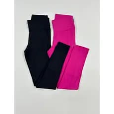 Kit 2 peças com 2 Calças Legging Feminina, com bolso para Celular