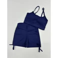 Kit 2 peças Fitness Conjunto Top Básico + Shorts Aerobic