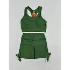 Kit 2 peças Fitness, Conjunto Fitness composto por Combo Top Nadador + Shorts Aerobic