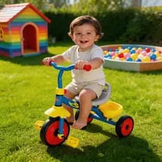 Triciclo Infantil Azul Velocípede Motoca Resistente Coordenação Motora Primeiro Pedal Até 30kg
