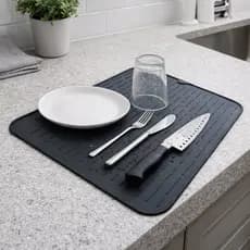 Tapete Escorredor Silicone Antiderrapante Multiuso Secagem Rápida Cozinha Durável 40 Cm
