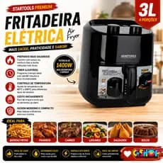 Air Fryer Fritadeira Sem Óleo 3,4L 220V Cesto Removível Antiaderente Batata Frita Frango Saudável