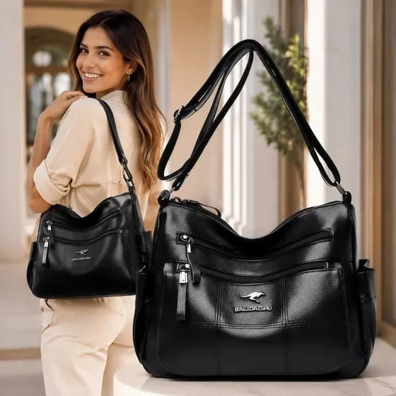 Crazy Women's Washed Leather Bag Korean Version Of Soft Shoulder Large Capacity Diagonal Middle-aged