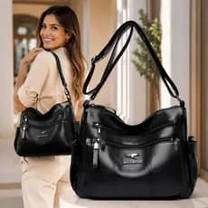 Crazy Women's Washed Leather Bag Korean Version Of Soft Shoulder Large Capacity Diagonal Middle-aged