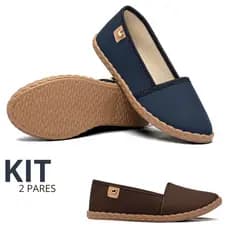 Combo 1 e 2 Pares Sapatilha Feminina Confortável Flexível