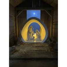 • Presépio de Natal • Cenário de Natal • Decoração de Natal Nascimento de Jesus • Led Sagrada família • Final de ano
