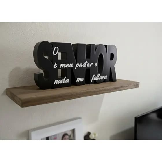O Senhor é Meu Pastor e Nada me Faltará Enfeite de Mesa Decorativo Religioso