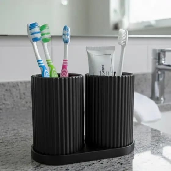 Porta Escovas Com Design Moderno e Minimalista Para Banheiro Canetas Pincel Objetos