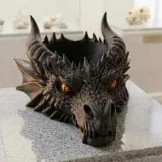 Dragão Realista Porta Treco Porta Objetos Decoração - Organizador de Mesa e Geek peça exclusiva 24cm
