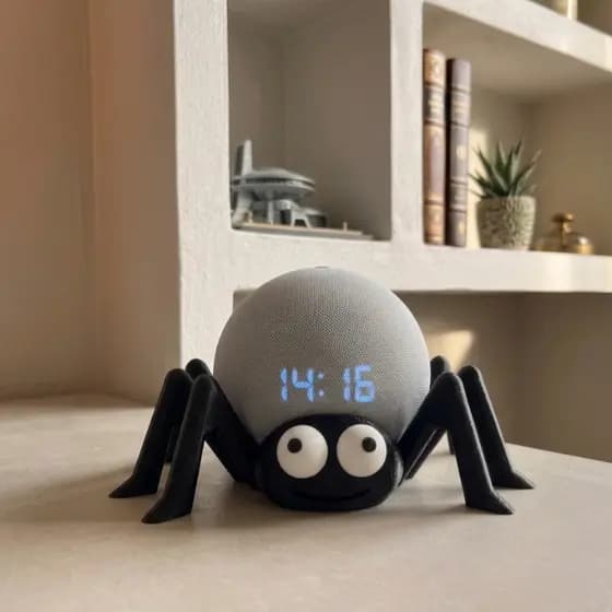 Suporte Alexa Aranha Fofa – Decoração Alexa Echo Dot 3, 4 e 5 Geração• Smart Home
