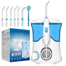 Irrigador Oral Bucal Portátil 110v , 10 Níveis de Pressão 7 Bicos Limpeza Limpador Dental 600ml -SMILE
