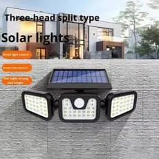 Luminária Solar Led 10W com Sensor de Movimento Luz Fria Ajustável para ambientes externos (Lj Smile)