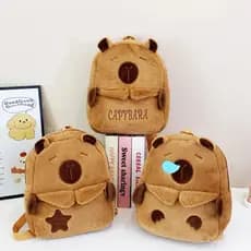 Mochila Capivara Linda Bolsa Mochilinha Infantil Fofa Passeio Juvenil Criança