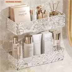 Suportes em Acrílico Shampoo Prateleiras de Banheiro Retangular/Triangular Estilo Glaciar Sem Furo
