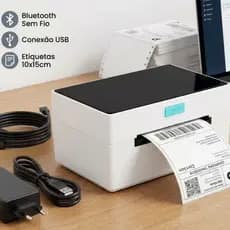 Impressora Térmica De Etiqueta Adesiva 110mm Usb E Bluetooth para Envio e Logística