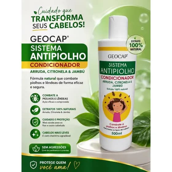 Condicionador anti piolho Geocap