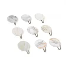 Gancho Adesivo Decorativo Marmorizado Kit 3 Peças Parede Sem Furo Suporta 3kg /gancho adesivo/gancho decorativo/ gancho