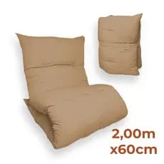 Colchonete Futon 200x60cm Colchão Solteiro Almofada Portátil Dobrável Espreguiçadeira Oxford Macio