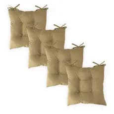Jogo 4 Assentos 40x40cm Futons para Cadeira Almofada Oxford Macio Decorativo Cores