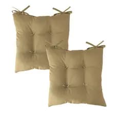 Kit 2 Peças Assento de Cadeira Futon 40cm X 40cm Macio Almofada Confortável Tecido Oxford Liso