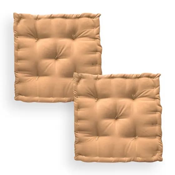 Kit 2 Almofadas Turca Futon 40x40cm Assento Jogo Macio Confortável Tecido Oxford Cores Decorativo