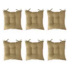 Kit 6 Assentos de Cadeira Futon 40x40cm Almofada Oxford Macia Jantar