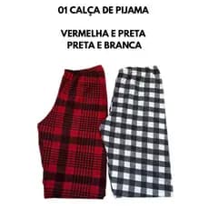 01 Calça Xadrez Confortável Para Dormir Tecido Fino Fresquinho