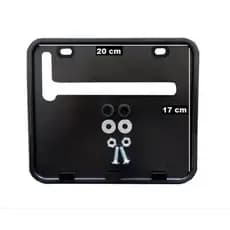 Moldura Suporte Placa Moto  Grande + Parafusos Placa Mercosul 20x17cm