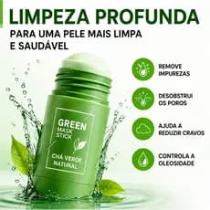 Stick Verde Para Pele Facial Máscara Hidratante Limpeza Profunda Removedor de Cravos Acne