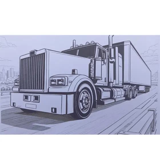LIVRO COM CANETINHAS PARA COLORIR, CAMINHÃO, VEÍCULOS, CARROS.