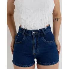 Short Jeans Mom Feminino Premium Short Jeans Cintura Alta Sem Lycra Bermuda Jeans feminina