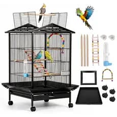 Viveiro Grande 97cm para Calopsita – Gaiola com 14 Peças, Ideal para Ring Neck, Papagaio e Aves