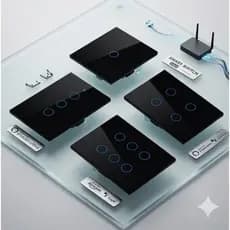 2026 Novo Interruptor De Parede Inteligente WiFi , Fio Neutro Necessário , Sensor De Toque , Controle Remoto RF433 , Com