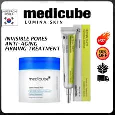 celimax + medicube Vita A Soro Intensificador Reafirmante + Adesivo Primeiro Zero Poros | Esfoliação Reduz Secreção Do S