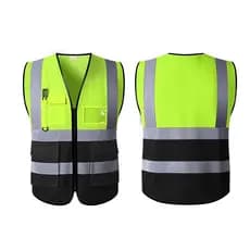 Colete de Segurança Refletivo de Alta Visibilidade em 11 Cores, Colete Refletivo Bicolor para Trânsito Noturno ao Ar Liv