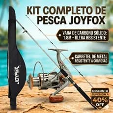 Vara de Molinete 1,80M 200g 20-50lb 2 Partes+Molinete DC 4000 JOYFOX