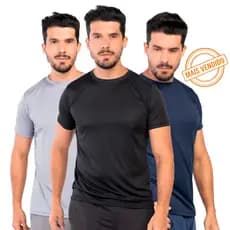 Kit Camiseta Fitness Masculina Secagem Rápida para Corrida Academia LVF2-A