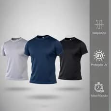 Kit 3 Camisetas DryFit Masculina Losango Academia Treino LVF19-CP2